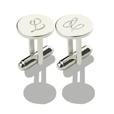 Cool Initial Cuff links Sterling Silver - The Name Jewellery™