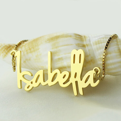 Small Name Necklace For Women in 18ct Gold Plated - The Name Jewellery™