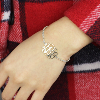 Sterling Silver Monogram Bracelet - The Name Jewellery™