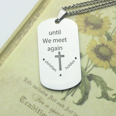 Remembrance Dog Tag Name Necklace - The Name Jewellery™