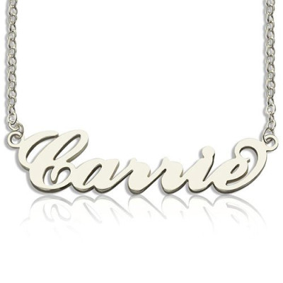 Personalised Carrie Name Necklace Sterling Silver - The Name Jewellery™