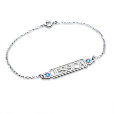 Birthstone Name Bracelet/Anklet - The Name Jewellery™