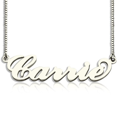 Personalised Carrie Name Necklace Silver - The Name Jewellery™