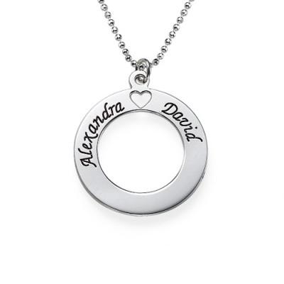 Sterling Silver Couples Love Necklace - The Name Jewellery™