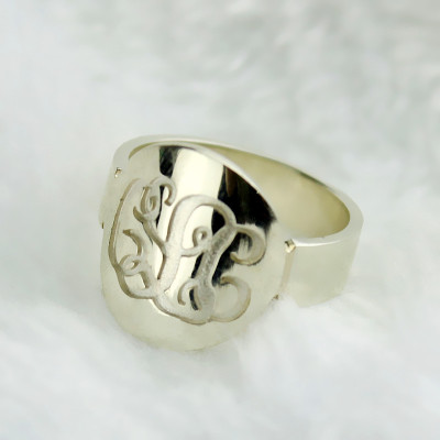 Make Your Own Monogram Itnitial Ring Sterling Silver - The Name Jewellery™