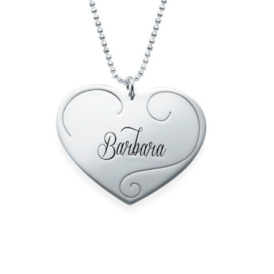 Engraved Heart Pendants - Mother Daughter Jewellery - The Name Jewellery™