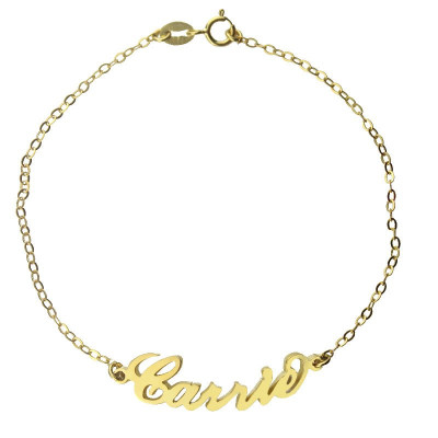 Personalised 18ct Gold Plated Carrie Name Bracelet - The Name Jewellery™