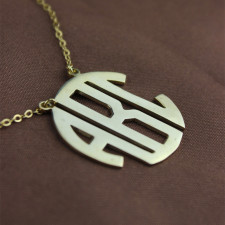 Your Story in Gold: The Block Monogram Pendant Necklace