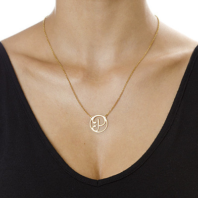 18k Gold Plated Cut Out Initial Necklace - The Name Jewellery™