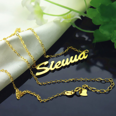 18ct Gold Plated Personalised Name Necklace "Sienna" - The Name Jewellery™