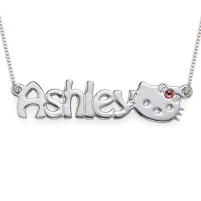 Kitten Nameplate Necklace for Girls - The Name Jewellery™