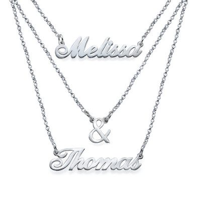 Layered Name Necklace in Sterling Silver - The Name Jewellery™
