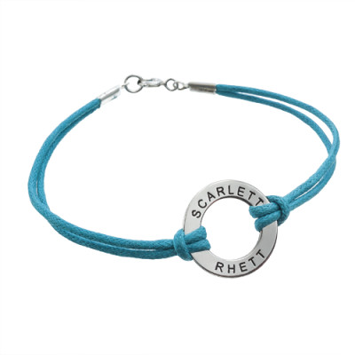 Leather Style Cord Engraved Bracelet/Anklet - The Name Jewellery™