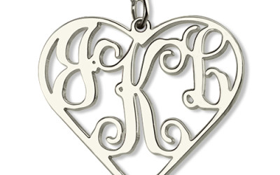 Personalised Sterling Silver Heart Monogram Necklace | Handcrafted Custom Jewellery