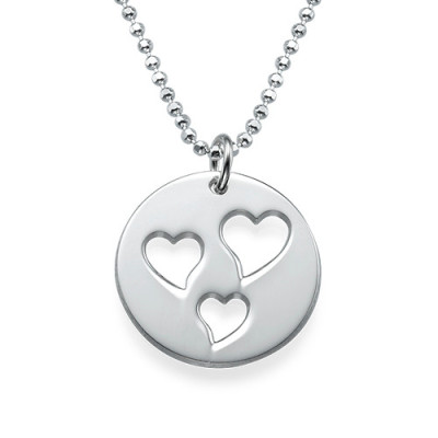 Mother and Daughter Cut Out Heart Necklace Set - The Name Jewellery™