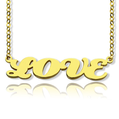 Solid Gold 18ct Capital Puff Font Name Necklace - The Name Jewellery™