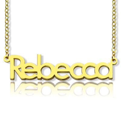 Solid Gold Rebecca Style Name Necklace-18ct - The Name Jewellery™