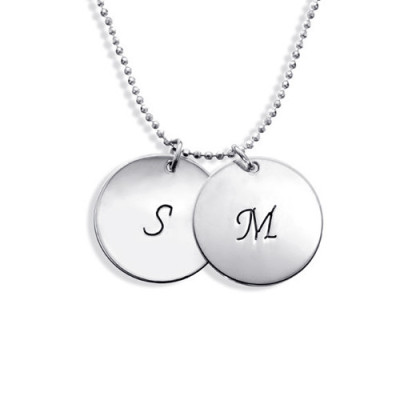 Personalised Sterling Silver Disc Pendant Necklace - The Name Jewellery™
