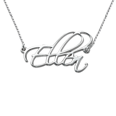 Personalised Silver Script Necklace - The Name Jewellery™
