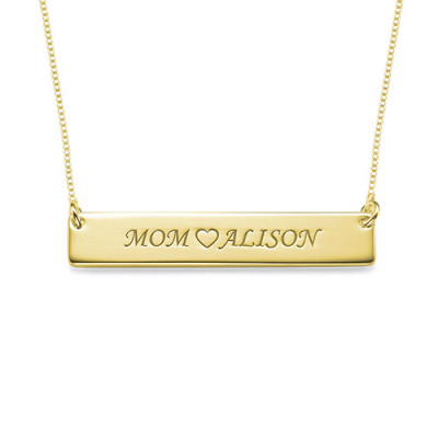 18ct Gold Plated Personalised Nameplate Necklace - The Name Jewellery™