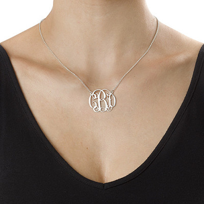 Silver Celebrity Style Monogram Necklace - The Name Jewellery™
