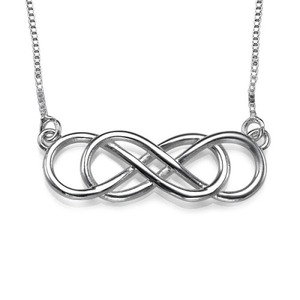 Silver Double Infinity Necklace - The Name Jewellery™