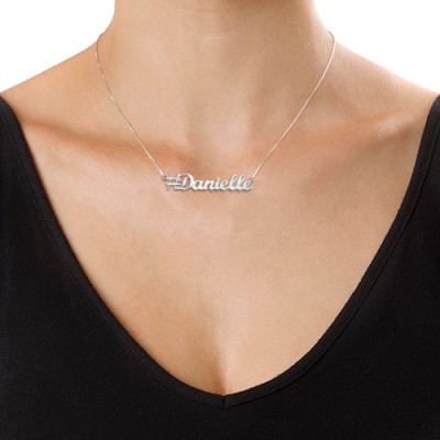 Silver Hashtag Necklace - The Name Jewellery™