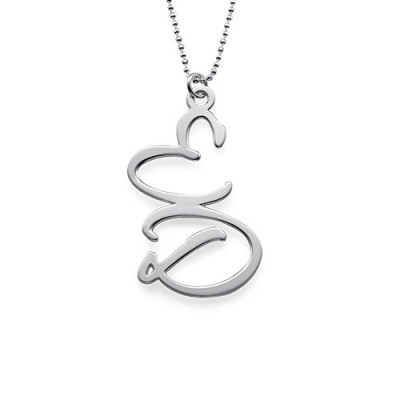 Two Initial Necklace in Sterling Silver - The Name Jewellery™