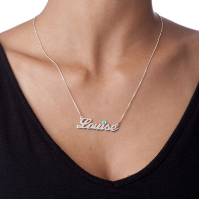 Silver and Swarovski Crystal Name Necklace - The Name Jewellery™