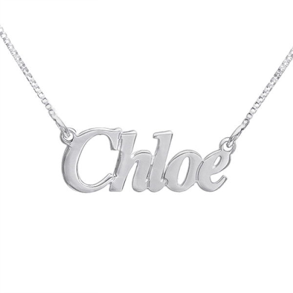 Small Angel Style Silver Name Necklace - The Name Jewellery™