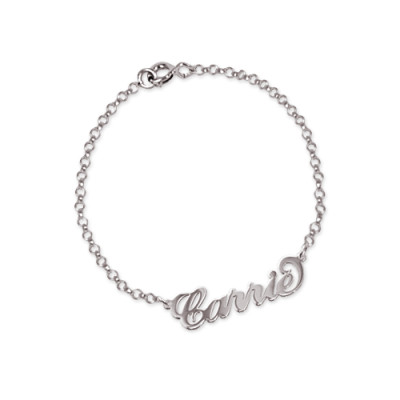 Sterling Silver "Carrie" Name Bracelet / Anklet - The Name Jewellery™
