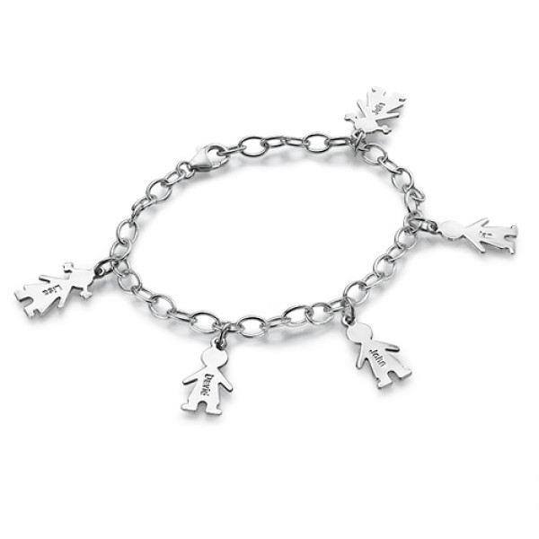 Sterling Silver Engraved Mothers Day Bracelet/Anklet - The Name Jewellery™