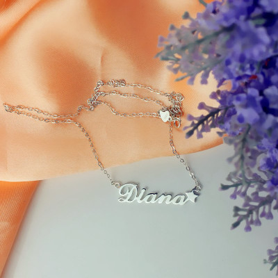 Personalised Letter Necklace Name Necklace Sterling Silver - The Name Jewellery™