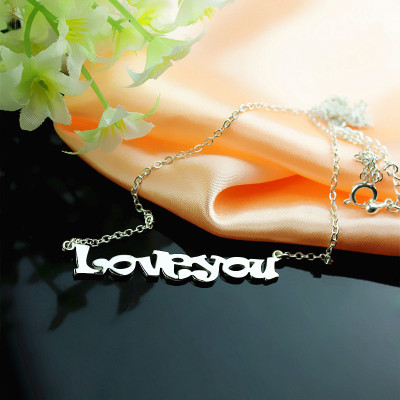 I Love You Name Necklace Sterling Silver - The Name Jewellery™