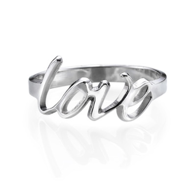 Sterling Silver Love Ring - The Name Jewellery™