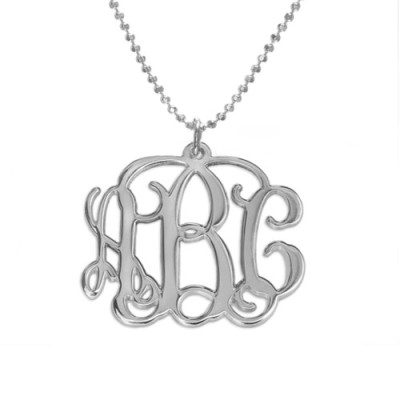 Sterling Silver Initials Monogram Necklace - The Name Jewellery™