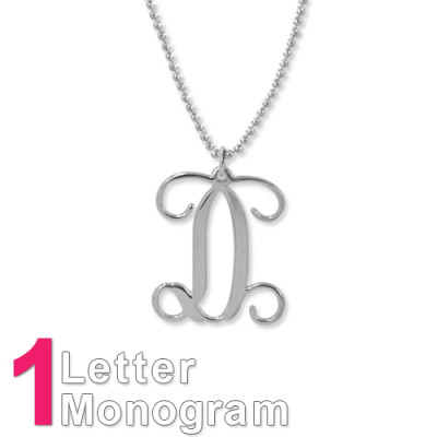 Sterling Silver Initials Monogram Necklace - The Name Jewellery™