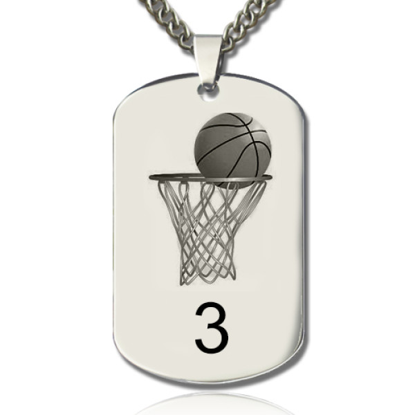 Basketball Dog Tag Name Necklace - The Name Jewellery™