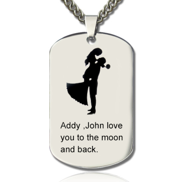 Couple Love Dog Tag Name Necklace - The Name Jewellery™