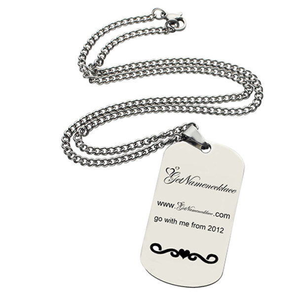 Logo and Brand Design Dog Tag Necklace - The Name Jewellery™