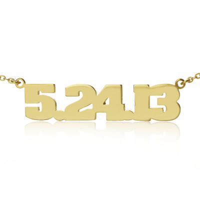 Personial Solid Gold Number Necklace - The Name Jewellery™