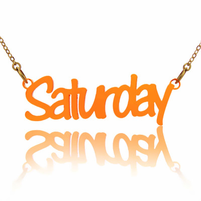 Colorful Acrylic Script Name Necklace - The Name Jewellery™