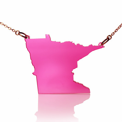 Acrylic Minnesota State Necklace America Map Necklace - The Name Jewellery™