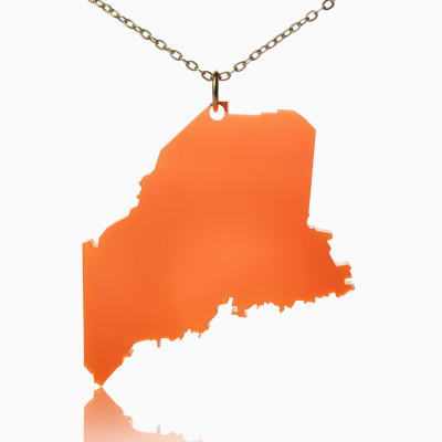 Acrylic Maine State Necklace America Map Necklace - The Name Jewellery™