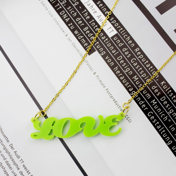 Colorful Cute Acrylic Name Necklace for Girls - The Name Jewellery™