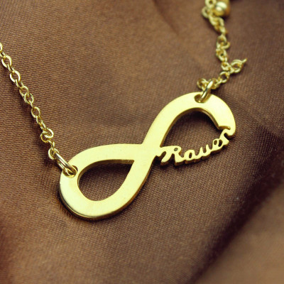 Solid Gold 18ct Infinity Name Necklace - The Name Jewellery™
