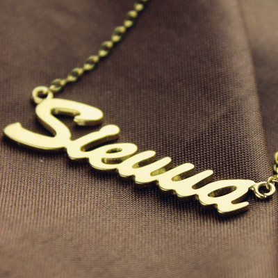 18ct Gold Plated Sienna Style Name Necklace - The Name Jewellery™