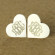 Personalised Heart Monogram Earrings | 18ct White Gold Studs