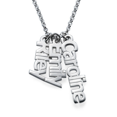 Vertical Name Necklace in Sterling Silver - The Name Jewellery™