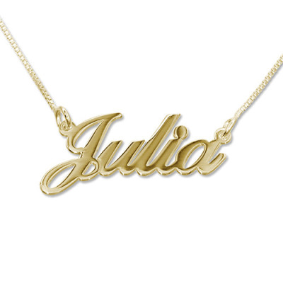 Small 18ct Gold-Plated Silver Classic Name Necklace - The Name Jewellery™